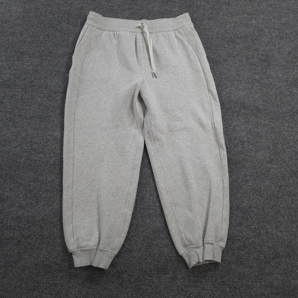 Lululemon Pants Womens 12 Gray Scuba High Rise Jogger Fleece Lounge Gym Cozy - Picture 1 of 10